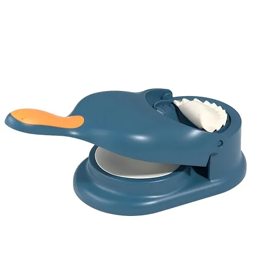 Produktbild Retoo Teigtaschen und Knödelmaschine, 2 in 1 Dumpling Maker mit Füllhilfe, ergonomischer rutschfester Griff, BPA frei, antihaft, einfache Reinigung, spart Zeit, perfekt für Ravioli, Wontons, Pelmeni