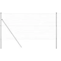 vidaXL Zaun mit Pfosten Silber 1 x 10 m Stahl - Gartenzaun aus hochwertigem Stahl, wetterfest und UV-beständig. Schafft eine stilvolle Grenze für Garten oder Terrasse und ist schnell montiert.