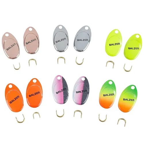 Balzer Trout Attack Micro-Spinnerblatt-Sortiment - 12 Spinnerblätter, Zubehör