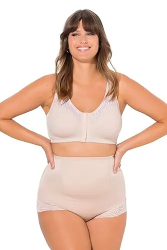 Produktbild Ulla Popken Damen Plus Size Bodyforming-Miederhose, High Waist, Spitze hinten hell beige 46+
