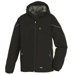 teXXor® Softshelljacke VAIL 4138, schwarz, Größe S - Wasserabweisende und atmungsaktive Softshelljacke für Herren mit Schneefang und verstellbarer Kapuze – ideal für alle Outdoor-Aktivitäten und Arbeiten bei Wind und Wetter.