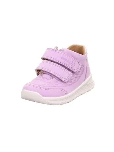 Superfit Breeze lila/hellgrün (8500) 23 - Sneaker für Kinder, aus hochwertigem Nubukleder mit herausnehmbarer Einlegesohle und zwei Klettverschlüssen für optimalen Halt und Komfort.