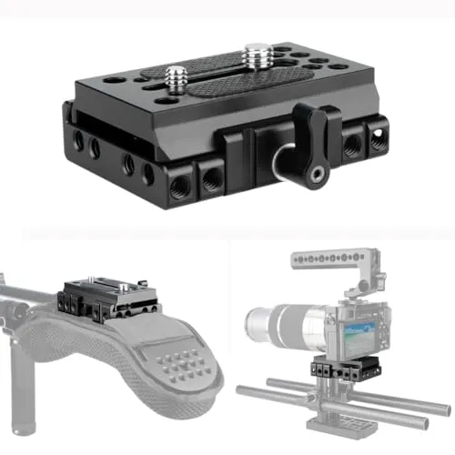 Quick Release Baseplate,NICEYRIG Kamera Schnellwechselplatte für Manfrotto 577 501 504 701 Für Stativ für 15 mm Shoulder Mount Camera Quick Release Baseplate