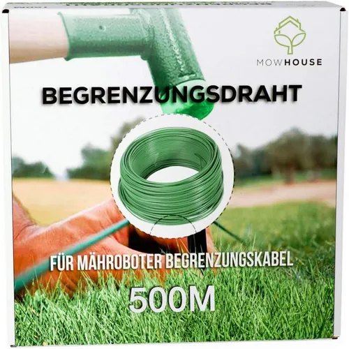 MOWHOUSE Begrenzungskabel für Mähroboter - 500 m - Begrenzungskabel für Mähroboter, witterungsbeständig und flexibel für einfache Verlegung um Ecken und Kurven, kompatibel mit allen Mährobotermarken.
