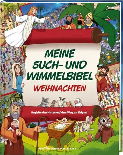 Meine Such- und Wimmelbibel – Weihnachten: Begleite den Hirten auf dem Weg zur Krippe!