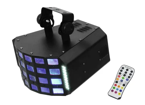 Eurolite LED D-30 Hybrid Strahleneffekt - Licht & Bühne - Dynamische Strahlen mit 36 SMD-LEDs und 6 x 3 W RGBWAP für beeindruckende Strobe- und Derby-Effekte, steuerbar über DMX oder Musiksteuerung.