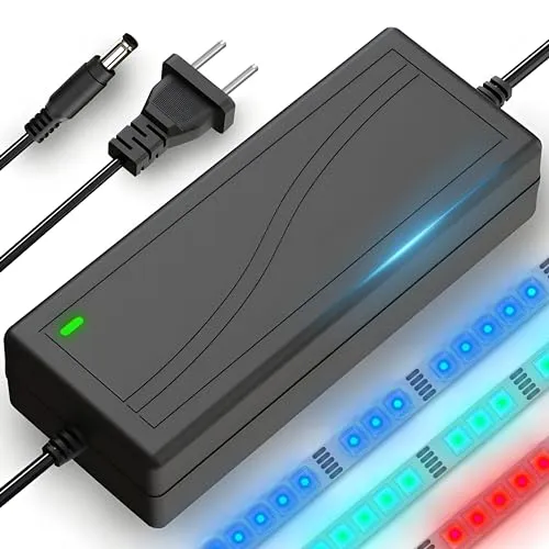 Retoo LED Netzteil Netzadapter 12V Transformator Trafo DC Maximal Stromversorgung für LED Streifen 5A Stripe Ladegerät Adapter Power Supply Treiberkonverter EU Stecker Schwarz