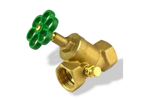 puteus Messing Absperrventil 1 1/4 Zoll DN32 - Absperrventil aus Messing mit Schrägsitz und Entleerungsfunktion, ideal für die Abwasserinstallation und Sanitäranlagen. Hohe Temperaturbeständigkeit von 0° bis 95°.