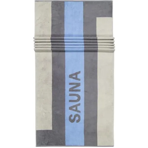 Cawoe Saunatuch Sauna, Blau, 80x200 cm - Oeko-Tex® zertifiziert - Handtücher für Wellness und Freizeit, saugfähig mit praktischer Aufhängeschlaufe, Made in Germany und durchgefärbt für langlebige Farben.