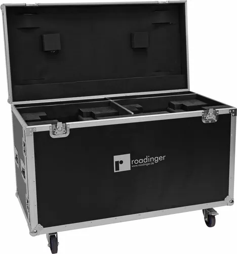 ROADINGER Flightcase 2x DMH-640 mit Rollen - Robustes Flightcase für 2 DMH-640, ideal für DJs und Musiker, mit praktischen Rollen für einfachen Transport.