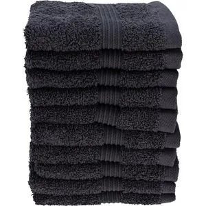 Julie-Julsen Handtuch anthrazit, 30 x 50 cm, Gästetuch mit Bordüre, aus 100% Baumwolle, 550 g/m², 10 Stück