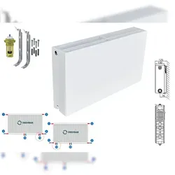 Planheizkörper Mittelanschluss Kompakt & Ventilheizkörper Typ 33 900x400 & Halte