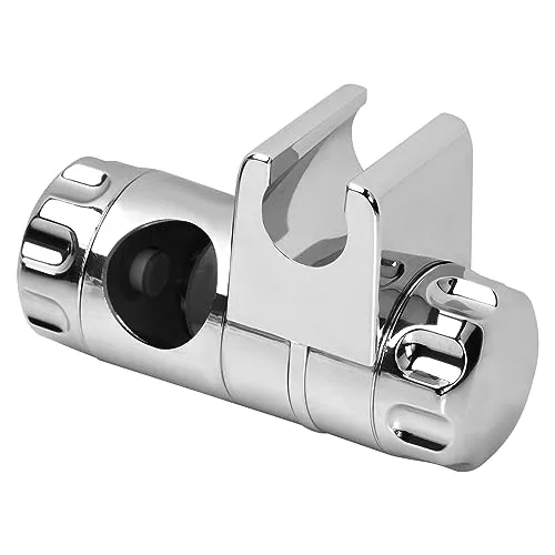 Roseyan Handbrause Halterung Universal Duschkopf Halterungen Verstellbare Brausehalter Stangengleiter ABS Verchromt Dusche Halter Schieber Verstellbare Klemmhalterung für Wandstange 25 mm Duschstange