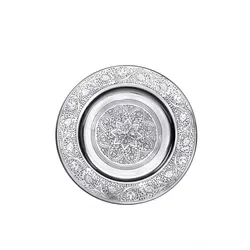 Orientalisches Tablett Teetablett Sidra - 30cm in silber von Marrakesch Orient & Mediterran Interior