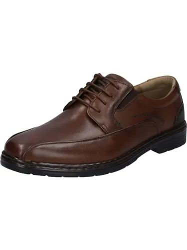 Josef Seibel Herren Alastair 04 Sneaker - Cognac, 46 EU Weit - Herren-Sneaker aus Leder mit leichtem und flexiblen PU-Sohle, ideal für kräftige Füße und optimalen Halt durch Schnürung. Perfekt für den ganzen Tag!