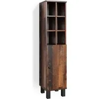 Vicco Midischrank Fynn, Eiche rustikal - Midischrank in Eiche rustikal, mit 1 Scharniertür und praktischen Ablagefächern, perfekt für platzsparende Aufbewahrung in jedem Raum.