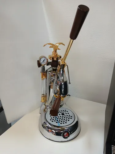 La Pavoni Espressomaschine Expo 2015 EXP, Hebelmaschine - Siebträgermaschine für perfekten Espresso, elegante Hebeltechnik und zeitloses Design für Zuhause.