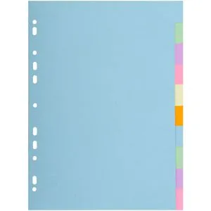 Exacompta Register 1610E Forever, A4, blanko, Karton, 10-teilig, vollfarbig