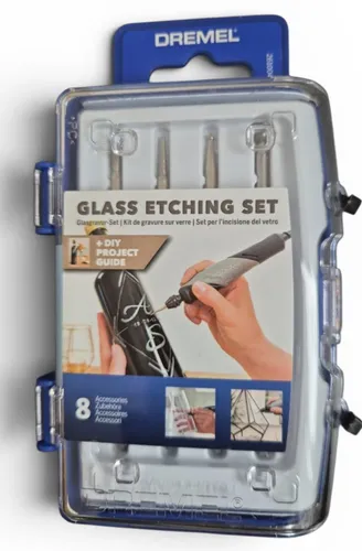 Dremel 2615C682JA Graviereinrichtung - Graviergeräte, hochwertiges Zubehör-Set zum Gravieren von Glas und Metall mit Schnell-Start-Anleitung für sofortigen Einstieg.