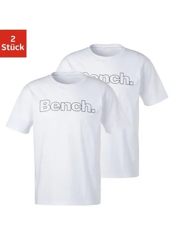 T-Shirt BENCH. LOUNGEWEAR Herren Gr. L Weiß von Bench.