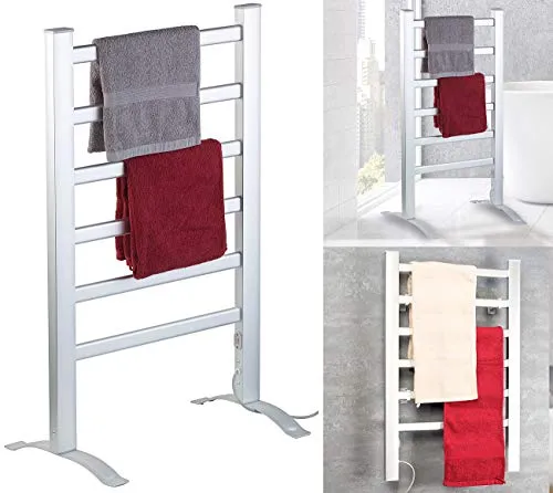 Sichler Haushaltsgeräte Handtuchtrockner: Handtuchwärmer zum Aufstellen und Aufhängen, 100 Watt (Handtuchheizkörper, Elektrischer Handtuchtrockner, elektrisch freistehend)