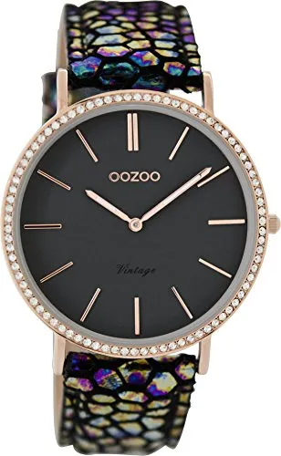 Oozoo Damenuhr Vintage Dunkler Regenbogen 40 mm C8887