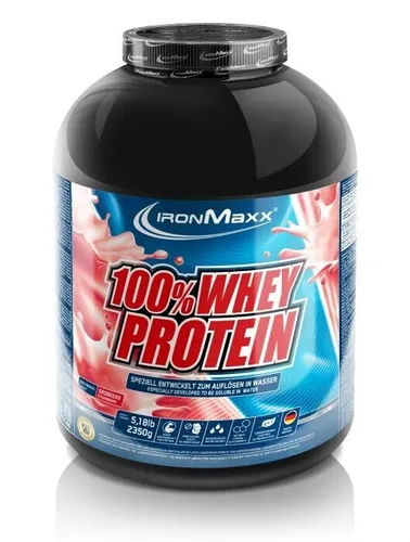 Ironmaxx 100% Whey Protein - 2350g Dose - Hochwertiges Whey Protein für die Zubereitung eines proteinreichen Getränks. Mit bis zu 40 g Eiweiß pro Portion und hervorragender Löslichkeit. Ideal für Fitness-Enthusiasten und zur Unterstützung der Muskelentwicklung.