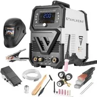 STAHLWERK WIG 200 Puls Pro Schutzgas-Schweißgerät - Schweißgeräte mit 200 Ampere, IGBT-Inverter und vielseitigen Funktionen für Aluminium und Dünnblech, ideal für professionelle Schweißanwendungen.