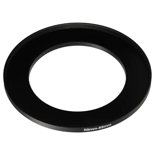 vhbw Step-Up-Ring Adapter von 58 mm auf 82 mm für Kamera Objektiv - Filteradapter, Metall, Schwarz