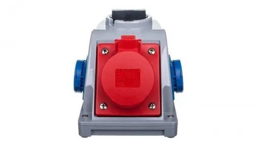 Produktbild Gniazdo stałe z wyłącznikiem 0-1 16A 5P 400V + 2x 2P+Z 230V IP44 COMBO-POL 96061