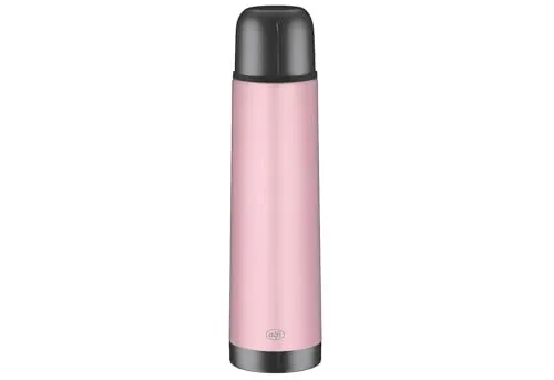 Alfi Isolierflasche Isotherm Eco 0,75 L - Rosa Metall - Thermobehälter aus BPA-freiem, doppelwandigem Metall, hält Getränke warm oder kalt, 100% dicht und bruchsicher; ideal für Kaffee & Tee unterwegs.