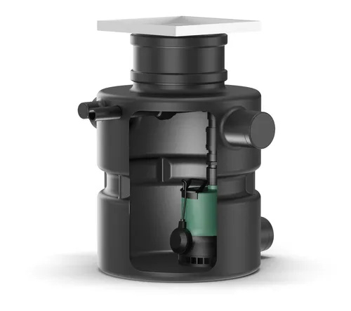 WILO Schmutzwasserhebeanlage DrainLift Box 32/9DS - Abwasserhebeanlage mit 10 bar Druck, ideal für den Einsatz in kritischen Entwässerungssituationen und sorgt für effiziente Wasserentsorgung.
