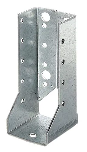 Alberts 50x Balkenschuh Pfostenträger 80x120 mm - Winkel & Holzverbinder, 50 Stück verzinkte Balkenschuhe aus robustem Stahl für eine sichere und langlebige Verbindung von Holzpfosten.