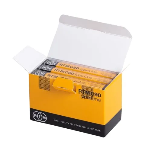 RTM C90 | Type 1 | 90-Minuten Low Noise Musikkassette | Studio Qualität | Ideal für Musikaufnahmen | 3er-Pack