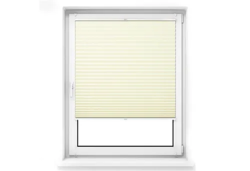 Jalousiescout Plissee Klemmfix 35x110cm Creme – Sichtschutz ohne Bohren - Praktisches Plissee-Rollo für Fenster und Türen, einfach ohne Bohren zu montieren. Hochwertiges Polyester sorgt für optimalen Sichtschutz und Blendschutz. Ideal für Mietwohnungen.