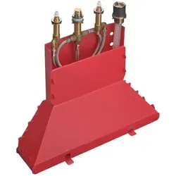 hansgrohe Grundkörper für 4-Loch-Armatur 13444180 - Armaturen Grundkörper für 4-Loch Wannenrandmontage mit Secuflexbox, bietet eine maximale Auszugslänge von 1,10m und sorgt für eine sichere Installation.