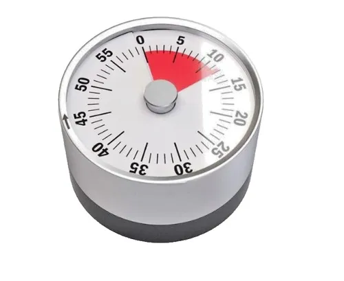 Basics Mechanischer und magnetischer Timer. Einstellbar von 1 bis 60 Minuten