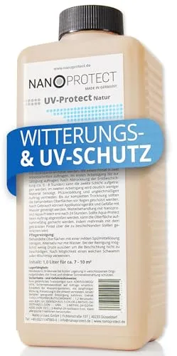 Produktbild Nanoprotect UV-Protect | Holzöl | UV-Schutz | Witterungsschutz | Langzeitschutz gegen Vergrauung, Austrocknung und Rissbildung | 1 Liter | Natur