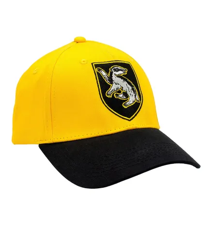 Harry Potter Baseball Cap Hufflepuff Wappen Gelb - Stylische Baseballkappe für Fans, mit besticktem Hufflepuff Wappen und verstellbarem Verschluss. Ideal für den Alltag und ein Must-Have für jeden Harry Potter Liebhaber.