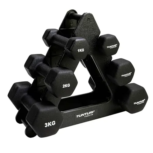 Produktbild Tunturi 6er Set Kurzhanteln mit Rack