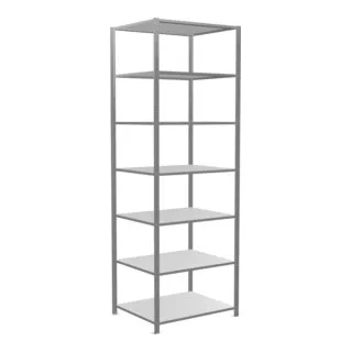 Schulte Grundregal MULTIplus150 - 7 Fachböden - Fachboden Komplettregal Stecksystem mit verstellbaren Fachböden und stabiler Kreuzstrebe. Ideal für individuelle Lagerlösungen und mehrstöckige Regalanlagen.
