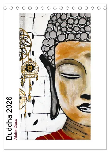 CALVENDO Wandkalender Buddha Relax 2026 - Hochwertiger Tischkalender mit 12 einzigartigen Buddha-Motiven, ideal für Kunstliebhaber und zur Verschönerung jedes Raumes. FSC-zertifiziert und umweltfreundlich produziert in Deutschland.