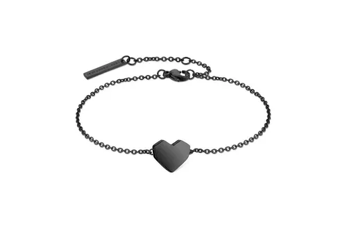 Liebeskind Berlin Armband mit Herz-Anhänger LJ-1481-B-21 IP Black - Armbänder für Damen, elegantes Edelstahlarmband mit Herz-Anhänger, perfekt als Geschenk für jeden Anlass und ideal zum Kombinieren mit anderem Schmuck.