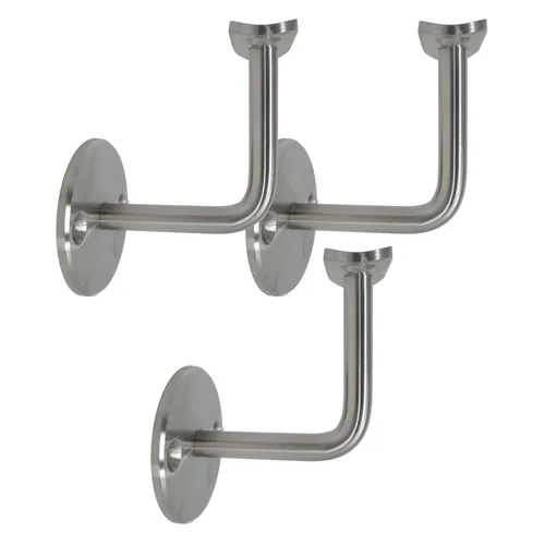 Premium Handlaufträger 90° Wandmontage von Handläufen Ø 42,4mm Edelstahl 3er Set