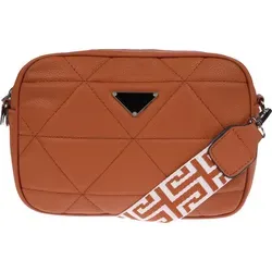 Kleine Damen Tasche Umhängetasche in Lederoptik Braun - Stilvolle Umhängetasche aus strapazierfähigem PU. Mit verstellbarem Trageriemen bis 130 cm und praktischen Reißverschlussfächern für optimale Organisation. Maße: 23 x 16 x 7,5 cm.