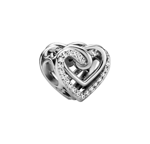 Funkelnde Verschlungene Herzen PANDORA Charm 799270C01 - Charm für Armbänder, aus funkelndem Sterling Silber, perfekt für besondere Anlässe oder als Geschenk für geliebte Menschen.