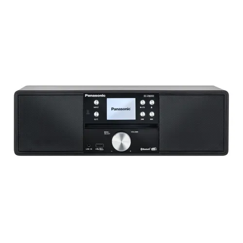 Panasonic SC-DM202EG-K - Kompaktes Micro HiFi Stereosystem mit CD, DAB+ FM Radio, USB und Bluetooth, kraftvoller Klang und schlankes Design