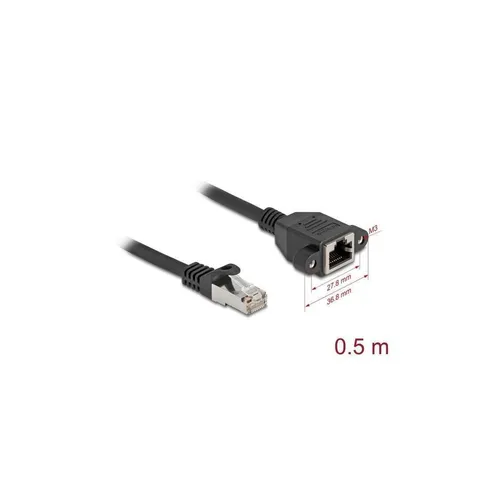 - Netzwerkkabel RJ45, S/FTP, 0,5m, schwarz 90774