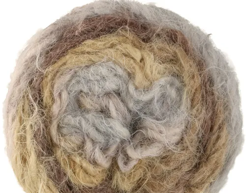 BASTA MISTA Lana Grossa 50g Fb.108 - Federzarter Flausch für kreative Strickprojekte - Garne in Farbe 108: beige-hellgrau-taupe, ideal für kuschelige Mode und Accessoires, Lauflänge 100 m, perfekte Wahl für kreative Stricker!