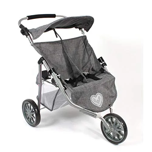 Bayer Chic 2000 697 76 Zwillings-Jogger Jeans Grey - Stylischer Zwillings-Jogger für Mädchen ab 3 Jahren, perfekt für aktive Abenteuer und Freizeit. Hochwertige Jeans-Optik für einen trendigen Look.